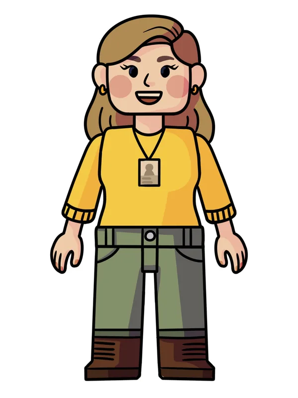 Elina, ASU character illustration.
