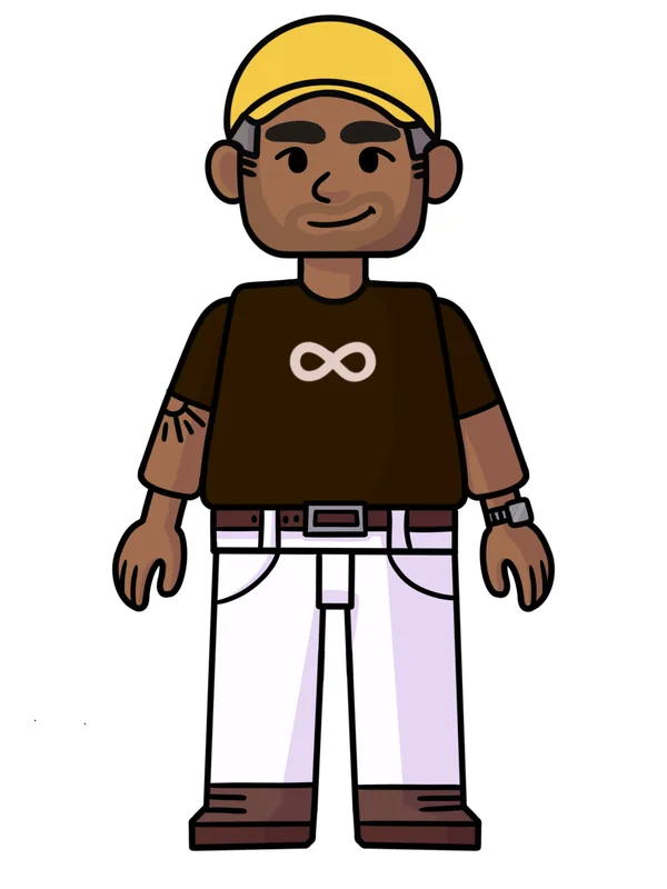 Mark, ASU character illustration.