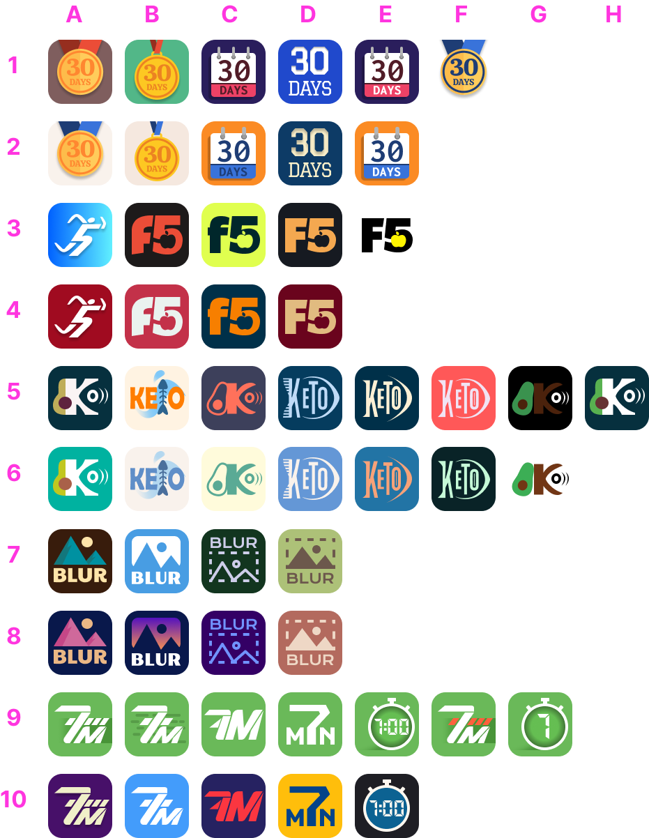 Color Mobile App Logos Collection