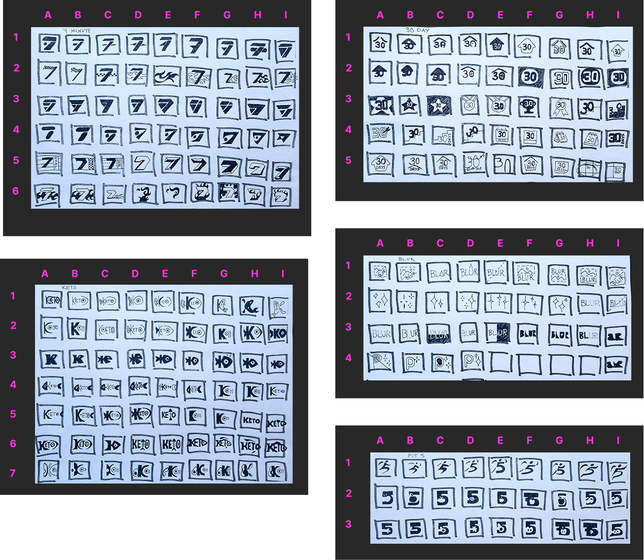 Refined Hand-Drawn Logo Sketches